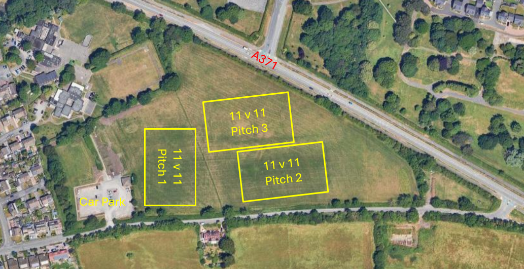 Old Banwell Playing Fields Map